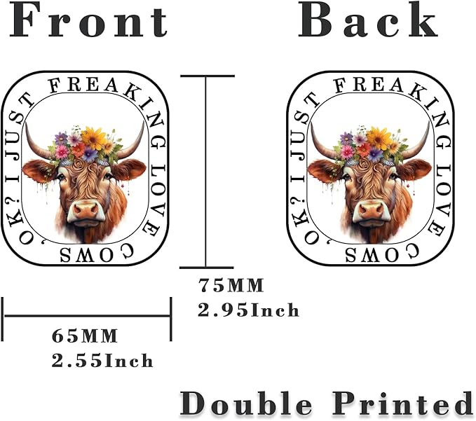 Highland Cow Car Air Fresheners, Cute Cow Print Stuff Hanging Car Accessories Merch Stuffed Animals Decor Gifts 6 Pack for Women Men Home Decorations Party
