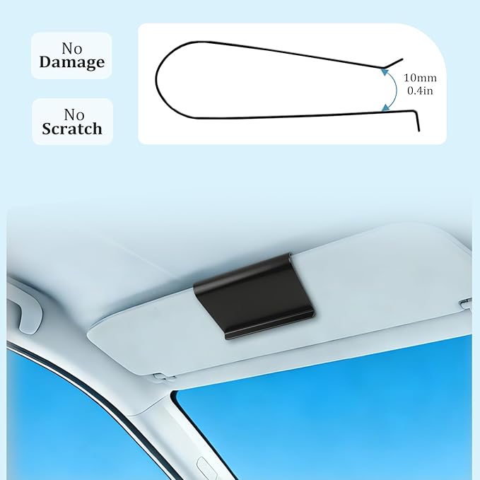 3 PCS Car Air Freshener Visor Clip Compatible with Drift Car Air Freshener, Vehicle Sun Visor Metal Clip for Car, Truck & SUV, Black (Freshener Not Included)