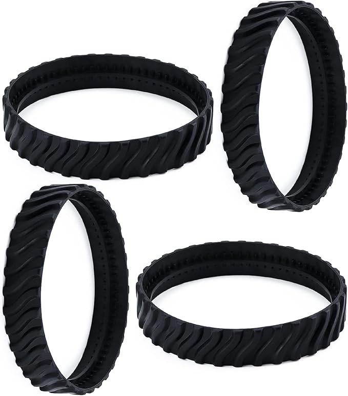 Funmit 4 Pack R0526100 Track (Upgraded Version) Pool Cleaner Wheel Tire Compatible with Zodiac Baracuda MX8 / MX6 Elite In-Ground Pool Cleaner- Made of Heavy-Duty Rubber, Increases Part Life by 50%