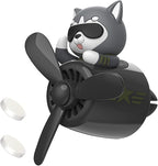 Pilot Car Air Freshener, Cute Cat Car Vent Clip Air Freshener with 2 Fragrant Tablets Automotive Air Outlet Fan Diffuser, Automotive Interiors Vent Decoration (style D)