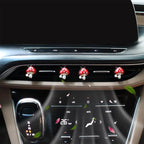 Cute Mushroom Car Air Freshener Vent Clips,4pcs Red Mushroon Refillable Car Air Freshener Decorative Clips Car Diffuser,Providing Bloom Car Scent