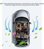 Solar Car Air Freshener,Love Apple Shape Rotating Car Aromatherapy Diffuser Interior Decoration for Valentine's Day,Long Lasting Fragrance Perfume Car Accessories
