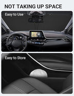 Proadsy 2026 Upgrade Front Windshield Sun Shade Foldable Sunshade Protector Custom Fit 2018-2023 CH-R C-HR CHR, XLE Premium CUV Winter Accessories