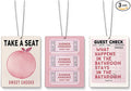 Pink Cute Funny Peach Bathroom Air Freshener,Cute Girly Stuff,Funky Y2K Pink Air Freshener Hanging 3 Pcs for Bathroom Cars Closet Drawer Books