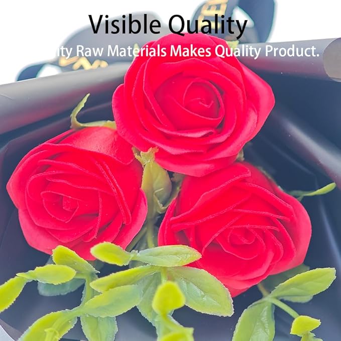 Mini Car Vent Clip Air Freshener, Aesthetic Floral Soap Rose Bouquet Diffuser Decor, Reusable Essential Oil Aroma Pad, Cute Car Accessories Gift for Women (Style B)