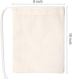 Cotton Bags Muslin Bags Sachet Bag for Home Supplies (8x10 Inch 10 Pack)
