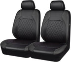 Universal Pu Leather Car Seat Covers Front Seats only, Airbag Compatible, Water-Resistant Durable Premium Vinyl, Fit for 95% Vehicles,Cars,Vans,SUV,Sedans (Luxury 2 PCS All Black)