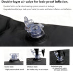 Car Inflatable Air Mattress for Nissan Armada (new Generation) 2025 Inflatable Back Seat Car Bed Double-Sided Portable Camping Travel Sleeping Bed,Grey-Mountain Design
