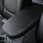 INTGET Center Console Armrest Cover for 2025 Toyota RAV4 Accessories 2024 2023 2022 2021 2020 2019 Leather Middle Console Lid Cover Pad Protector Elbow Arm Rest Covering Car(Black)