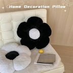4 Pack Plush Flower Car Headrest Pillow and Lumbar Support Pillow Soft Comfortable Car Headrest Pillow Cute Car Accessories for Car Driving Cute Neck Pillows for Driving Car Decor