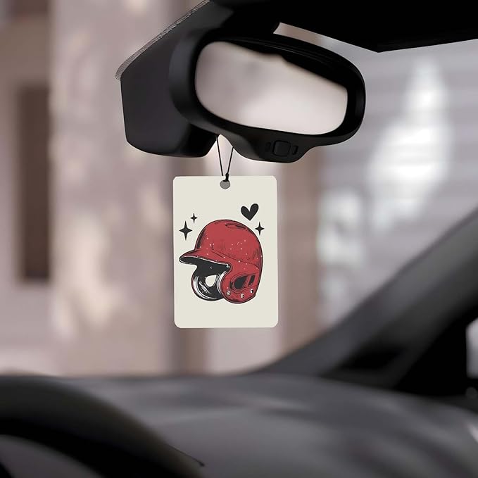 Baseball - Themed Car Air Freshener 4 Pcs, Retro Sports & Game Day Hanging Air Freshener for for Cars Closet Drawer Books, Car Accessories Mirror Decor for sports enthusiast.