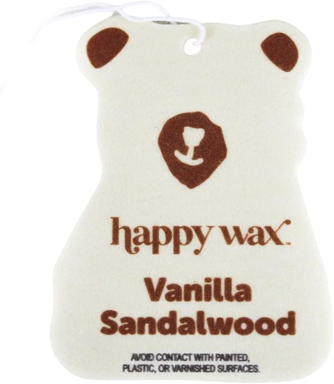 Happy Wax Relax and Refresh Mix Hanging Car Cub Air Fresheners Infused with Natural Essential Oils, 4 Ct. Variety Pack - Contains Calming Lavender, Fresh Cotton, Lemon, and Vanilla Sandalwood