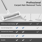 ACE2ACE A3 Pro Carpet Roller for Pet Hair, Carpet Pet Hair Removal Tool, Reusable Large Lint Rollers, 5 Feet Long Handle No Bending No Kneeling, Cat Dog Hair Remover for Carpet, Rugs, Mats, Grey