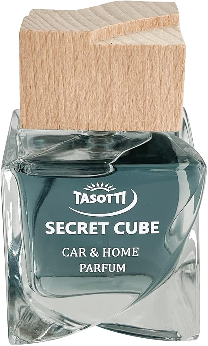 Tasotti Car Air Freshener, Luxury Perfume for Car and Home, Long-Lasting Air Freshener and Odor Eliminator, Secret Cube Collection (Black)