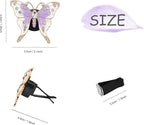 Butterfly Car Accessories,2pcs Cute Purple Butterflies Car Air Freshener Vent Clips,Bling Rhinestone Butterfly Air Vent Clips,Girly Interior Accessories for Women,Refillable Diffusers