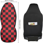 Checkered Car Seat Covers Set of 2,Geometric Christmas Plaid Pattern Black and Red Universal Front Seat Protector Vehicle Seat Cushion Cover for Women Men Cute Car Accessories for Car Truck