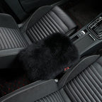 Sheepskin Armrest Cover Auto Center Armrest Cover Car Soft Console Pad, Fluffy Wool Auto Center Console Cover for Most Car Arm Rest Decoration Protector 9 x 14 Inch (Long Wool, Black)