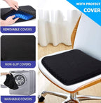 Extra Large Gel Seat Cushion, 17x17inch Double Thick Egg Gel Cushion for Pressure Pain Relief, Breathable Wheelchair Cushion Chair Pads for Car Seat Office Chair (Blue)
