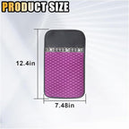 Bling Leather Car Armrest Seat Box Cover, Car Console Armrest Cover with Crystal Rhinestones, Anti-Scratch Waterproof Auto Center Console Protector Cushion Pad for Car SUV Truck (Purple)