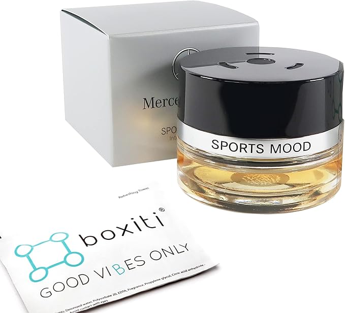 Boxiti Set – Sports Mood for Mercedes Benz Air Freshener System, Genuine Perfume for Mercedes, Interior Cabin Fragrance for Mercedes Cars Equipped with Air Balance Package (P21) and Boxiti Wipe
