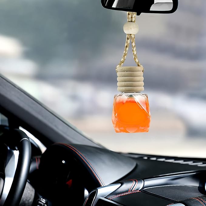 12 Pcs Car Air Freshener Perfume Bottle, Aromatherapy Fragrance Essential Oil Diffuser Hanging Perfume Pendant Auto Ornaments Decor Accessories