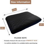 Car Center Console Cover, Memory Foam Car Armrest Cover, Black Arm Rest Covering Car, Middle Organizer Elbow Pillow, Leather armrest Cover for Car/SUV/Truck/Auto (No.2 Black)