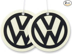 BRISA VW Collection Volkswagen Air Freshener, Room Freshener, Deodorizer for Cars VW Logo Motif (Energy/White/Set of 2)