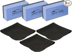 Sponge Applicator Kit 3 Pack with Microfiber Cloths | Perfect for Ceramic Coating, Nano Coating, Glass Coating, Tire Shine Detailing (4" Sponge Kit)