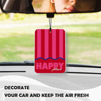 Hot Pink Cheetah Print Car Air Freshener 4 Pcs, Funky Y2k Coquette Bow Leopard Home Sweet Home Air Freshener Hanging Decor for Cars Closet Drawer Books Accessories Gifts