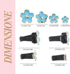 4pcs Flowers Air Vent Clips Car Air Freshener,Girly Flowers Car Accessories for Women,4 Sizes Light Blue Daisy Flower Car Vent Clips Cute Car Decor,Refillable Car Diffuser
