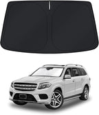 KUST Windshield Sun Shade for Mercedes-Benz GL-Class (GL400/GLS400/GL450/GLS450/GL550/GLS500/GLS550/GL63/GLS63) 2013-2019 Window Accessories Shade Sun Visor Foldable Block UV Rays Keep Car Cooler