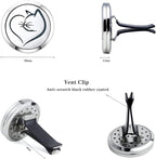 Essential Oil Car Diffuser Vent Clips (Oil Not Included) Stainless Steel Love Cat Car Accessories for Women with 10 Felt Pads