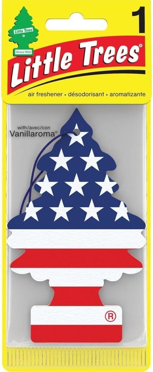 Little Trees Hanging Car and Home Air Freshener, Vanilla Pride Scent, 3 Pack