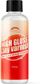 Clay Glaze, Gloss Varnish for Air Dry Clay Waterproof, Polymer Clay Glaze, Non-Toxic & Anti-Cracking, High Gloss for Air Dry Clay, Polymer Clay, Oven Baked Clay, Pottery Clay, Ceramic Clay