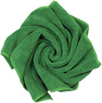CARCAREZ Premium Microfiber Detailing Towels, 340 GSM Lint Free Car Buffing Waxing Polishing Drying Towels (6, Green, 16x16 Inch)