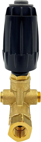 Annovi Reverberi VRT3-310 Unloader, Black Spring, 4500 PSI, 10.5 GPM, Adjustment Knob, Brass