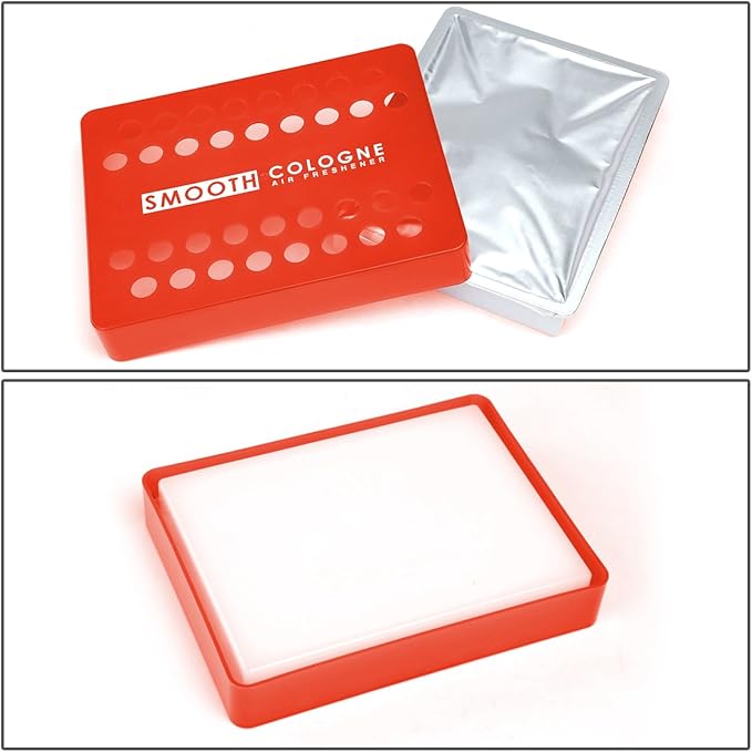 Auto Dynasty Smooth Cologne Gel Based Angel Snow Scent Japanese Under-The-Car Air Refresher/Odor Eliminator Brick (Red)