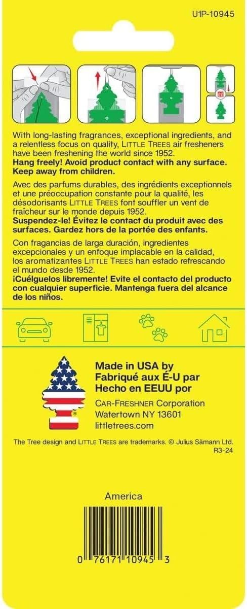 3 Pack Little Trees U1P10945 Car Air Freshener America (Vanilla Pride) Scent - Single Tree per Package (3 Total Trees)