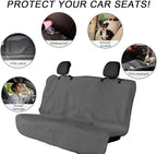 Car Towel Seat Cover, Waterproof Sweating Non-Slip Premium Soft Towel Carseat Protector, Universal Machine Washable Car Truck SUV Front Seat Cover for Gym Workout Beach Hiking (Gray, Rear)