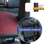 Ziciner Leather Car Center Console Armrest Pad, PU Waterproof Auto Seat Box Cover Protector, Hand Rest Cushion Protection Pad, Vehicles Interior Accessories Universal for Car,SUV (Wine Red)