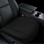 wuyaoyao Leather Car Seat Bottom Covers, Anti-Slip Front Seat Covers for Car, Auto Seat Cover Cushion Pad, Full Wrap Bottom Auto Seat Protector with Pocket Suitable for Most Vehicles (Black)