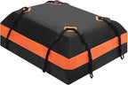 Car Rooftop Cargo Carrier Bag 15 Cubic Feet, Waterproof Roof Rack Cargo Bag for All Cars with/Without Rack, Waterproof Zip, 8 Reinforced Straps, 4 Door Hooks, Luggage Lock, Storage Bag