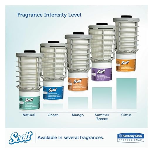 Scott Essential Air Freshener Refill (12373), Mango, Automatic / Continuous Release, 6 Refills / Case