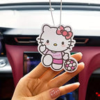 4 Pack Cute Car Air Freshener - Strawberry Scent, Funny Decor Hanging Fresheners for Car Interior & Room Decorations