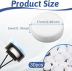 30Pcs Car Air Freshener Refill Felt Pads Unscented Essential Oil Perfumes Refill Pads 17mm Air Freshener Replacement Pad White Refill Replacement Tablets for Car Airs Freshener Vent Clips Diffusers
