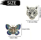 4 Pcs Blue Butterfly and Silver Leopard Head Air Vent Clip Accessories Air Conditioning Outlet Clip Car Air Freshener Dashboard Accessories Charm Car Inter Decor Cute Interior Accessories for Women