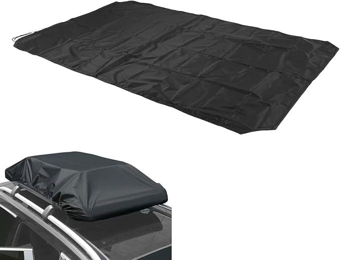 Pssopp 210D Oxford Cloth Water Proof Box Lid Cover,Tent Trailer Cover Travel Trailer Roof Cover car Roof Top Tent Trailer Cover for SUV Rooftop Travel Luggage Rack (190 * 145cm)