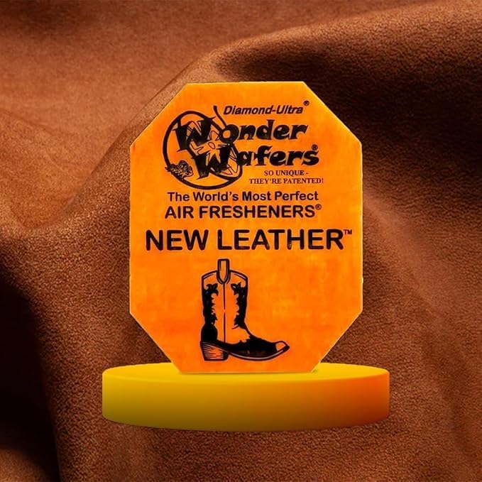 Bundle Pack - 50 pack of Wonder Wafer Car Air Freshener: 25 Clean Car, 25 New Leather, 2 scents 50 Count Individually Wrapped