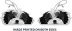 WIRESTER Hanging Air Freshener for Car, Home, Bathroom, Office, Decorative Charm Ornaments, Black White Shih Tzu Dog