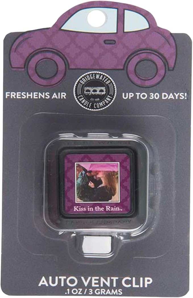 Bridgewater Candle Highly Fragranced Car Air Freshener Auto Vent Clip-Kiss In The Rain